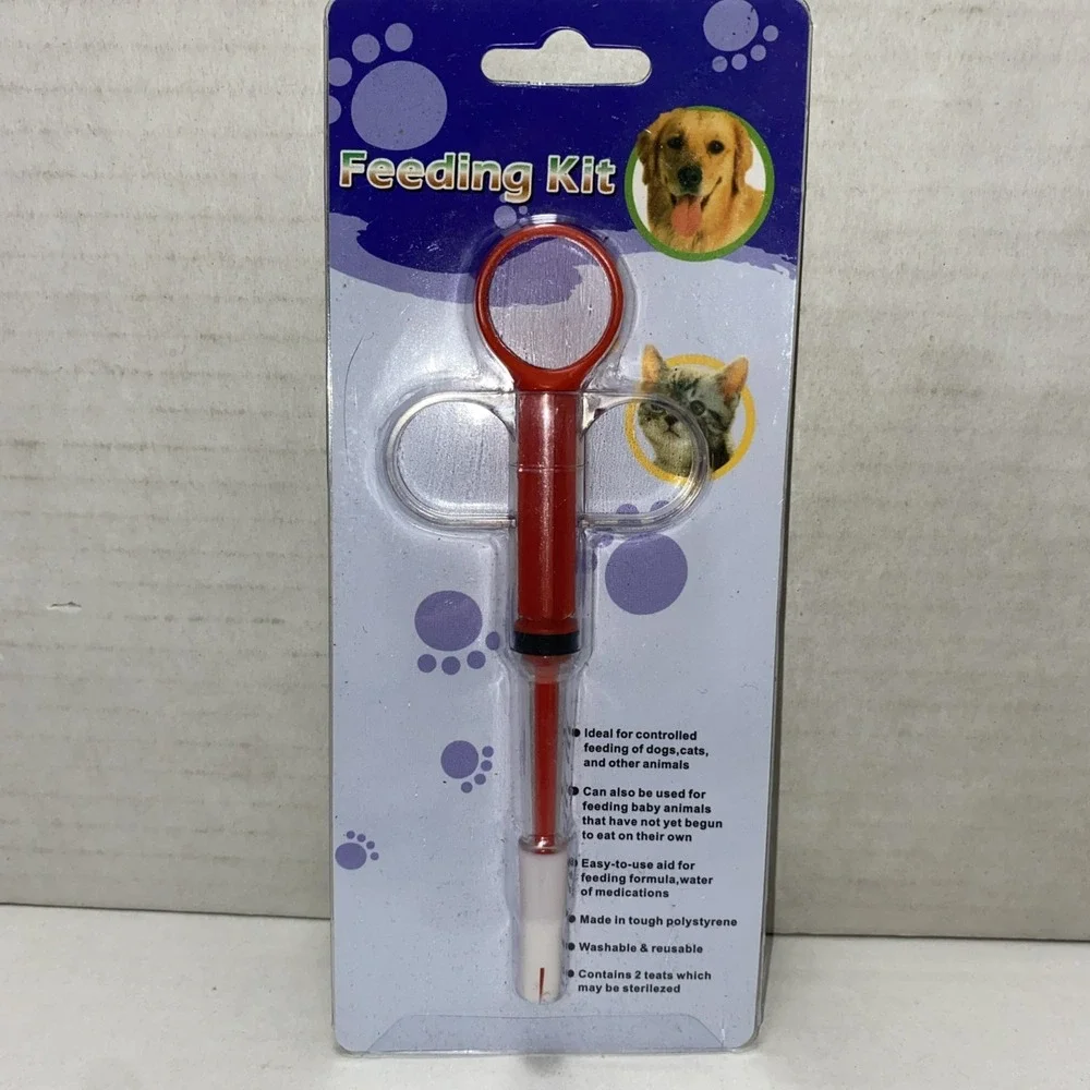 Pet Dog Cat Medicine - Syringe Piller Puppy Animals , Feeding Kit Single Syringe